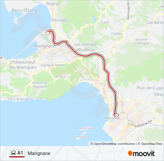 A1 Bus Line Map