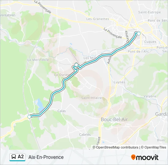 A2 Bus Line Map