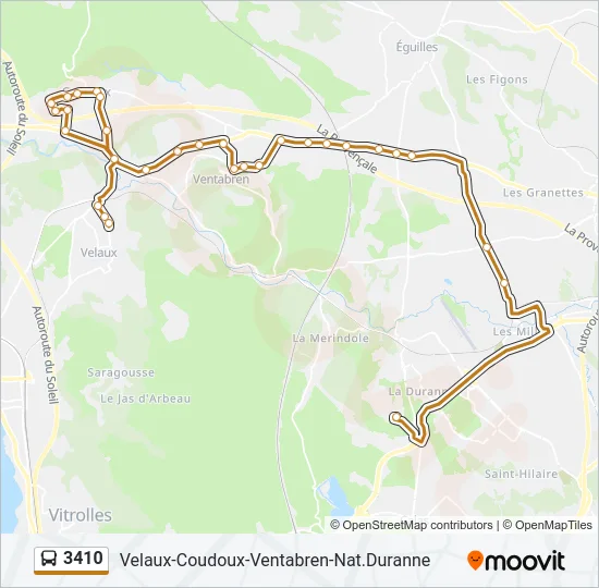 3410 Bus Line Map