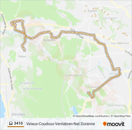 3410 Bus Line Map