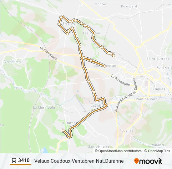 3410 Bus Line Map