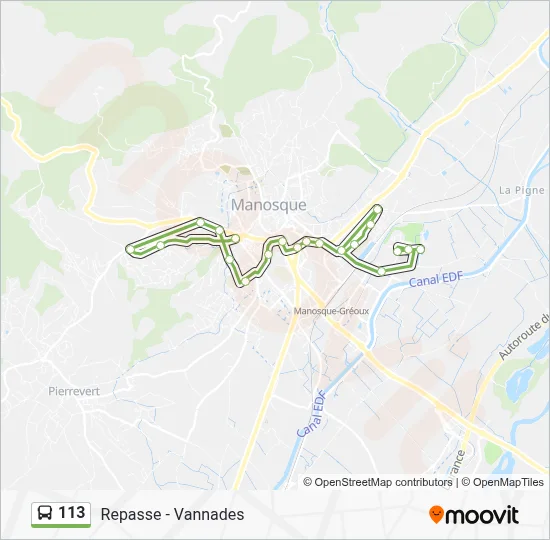 113 Bus 113 Route: Schedules, Stops & Maps - Repasse - Vannades (Updated)