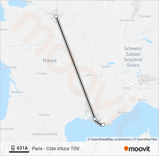 631A Route: Schedules, Stops & Maps - Toulon (Updated)