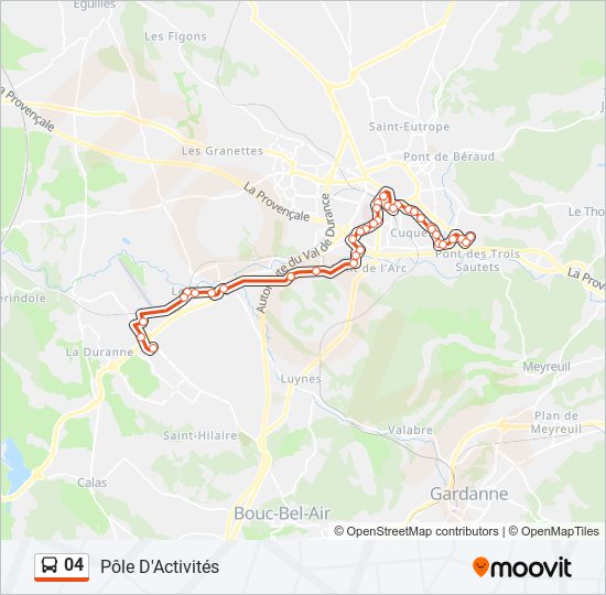 Mapa de 04 de autobús