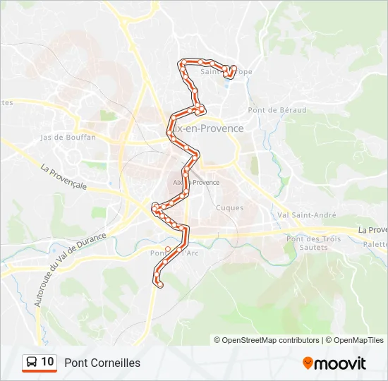10 Bus Line Map