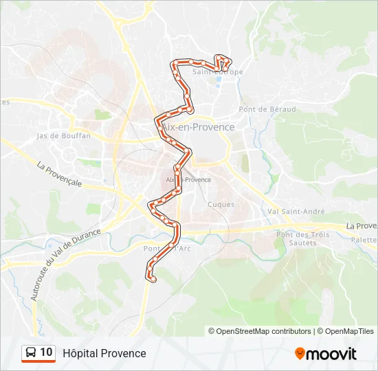 10 Bus Line Map