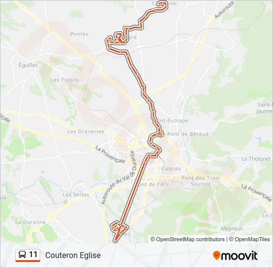 11 Bus Line Map