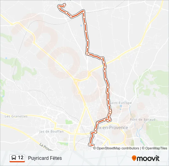 12 Bus Line Map