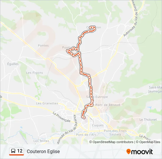 12 Bus Line Map