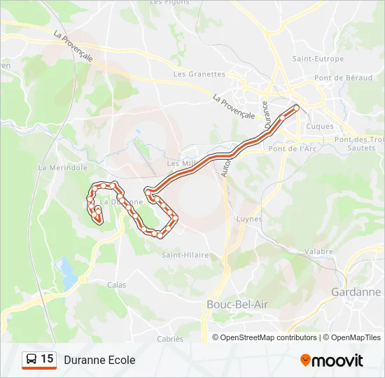 15 Bus Line Map