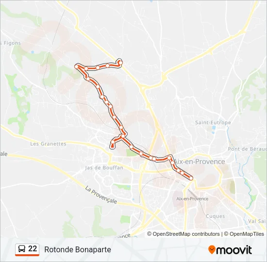 22 Bus Line Map