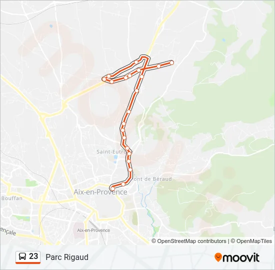 23 Bus Line Map