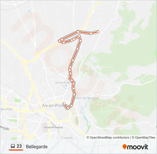 23 Bus Line Map
