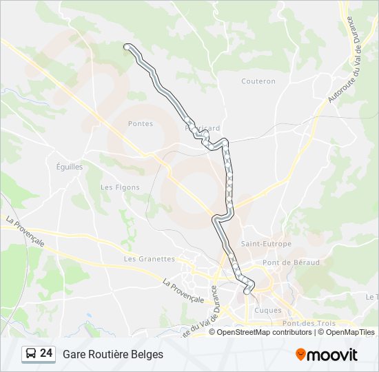 Mapa de 24 de autobús