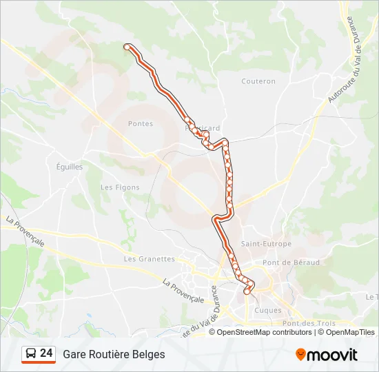 24 Bus Line Map