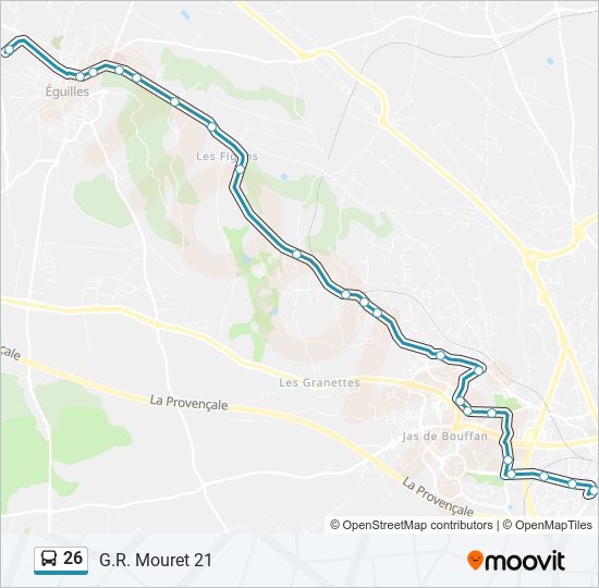 26 bus Line Map