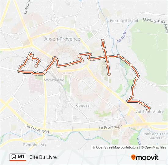 M1 Bus Line Map