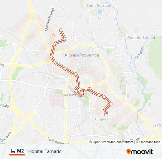 M2 Bus Line Map