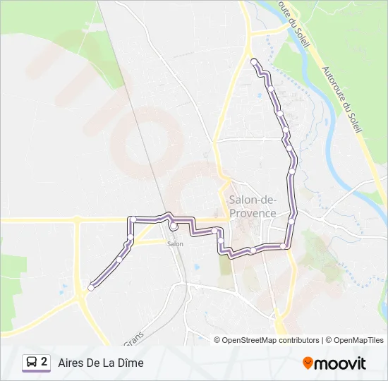 2 Bus Line Map