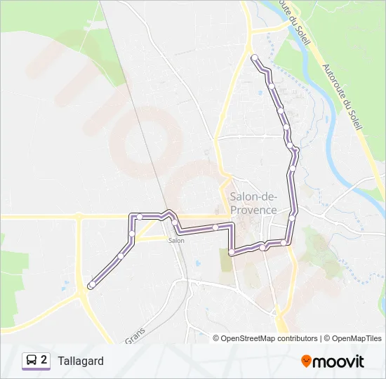 2 Bus Line Map