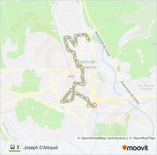 3 Itineraire Horaires Arrets Plan Joseph D Arbaud