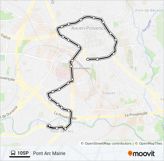 Mapa de 10SP de autobús