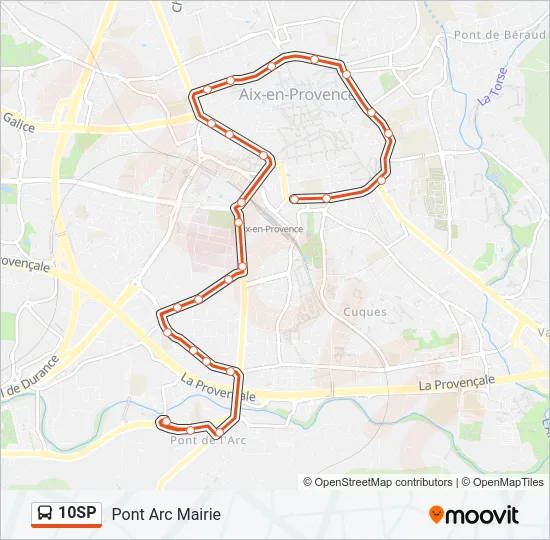 10SP Bus Line Map