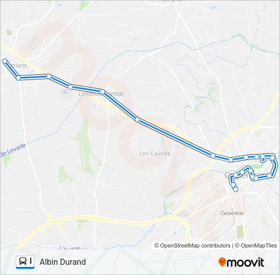 I Bus Line Map