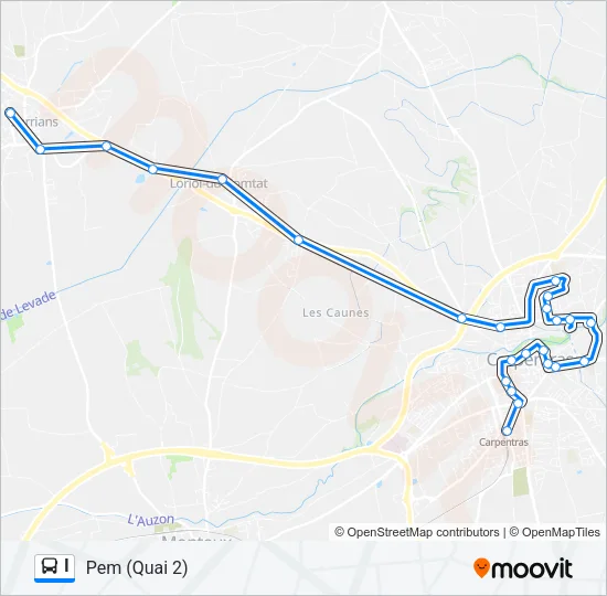 I Bus Line Map
