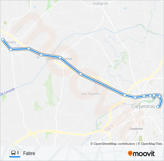 I Bus Line Map