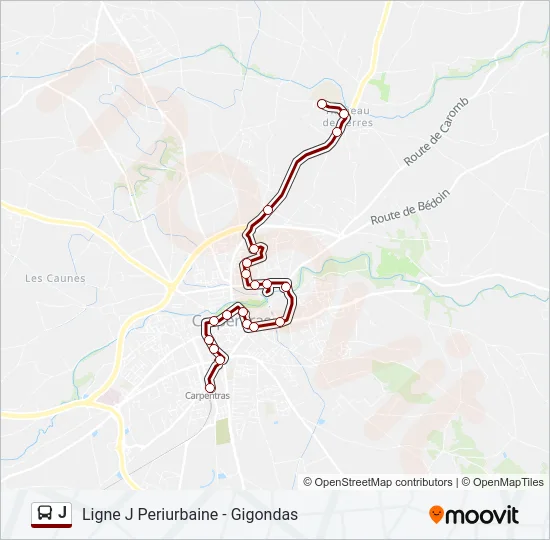 J Bus Line Map