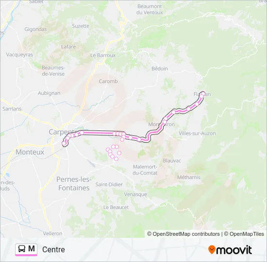 M Bus Line Map