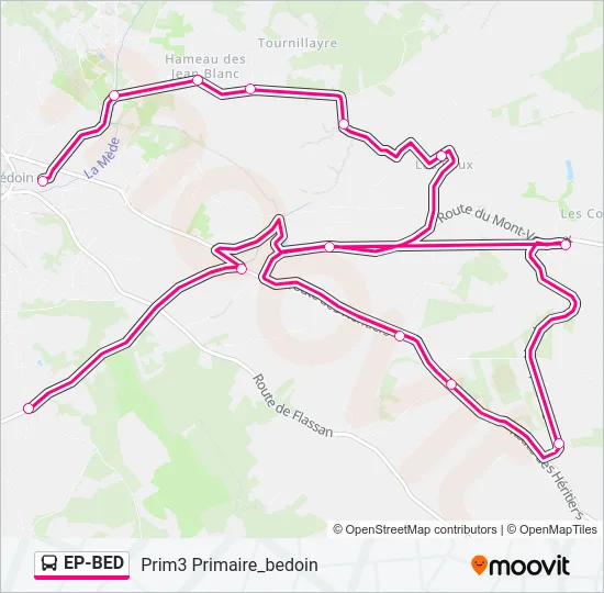 EP-BED Bus Line Map