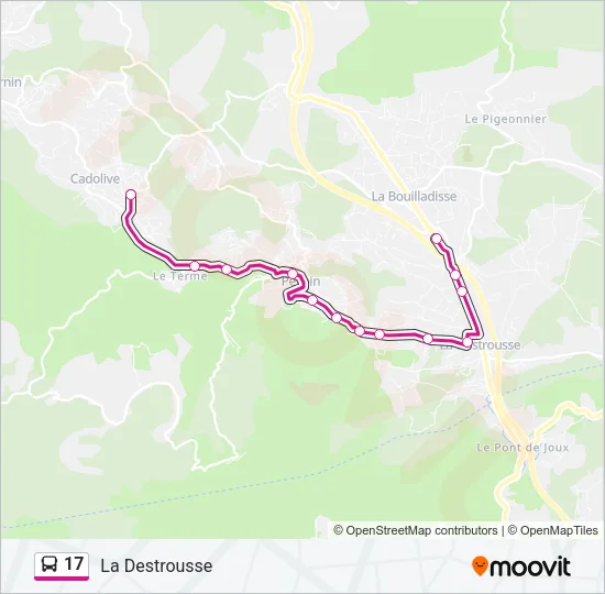 17 Bus Line Map