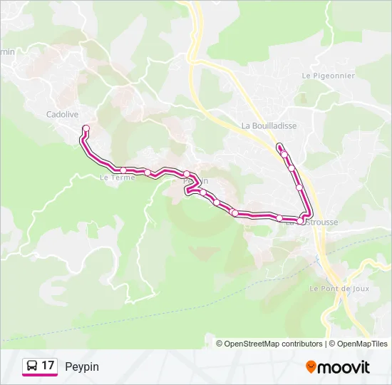 17 Bus Line Map