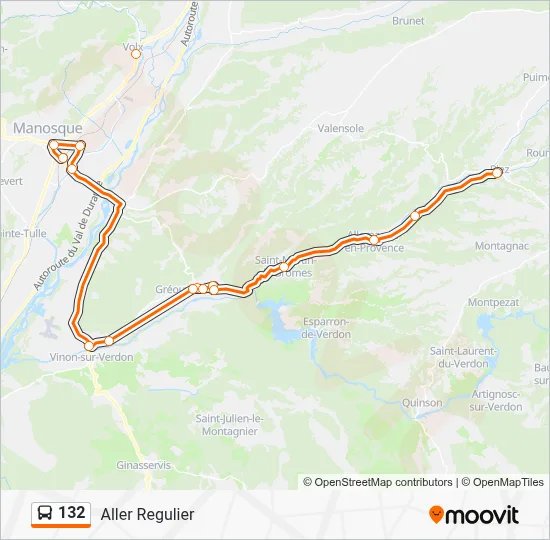 132 Route: Schedules, Stops & Maps - Aller Regulier (Updated)