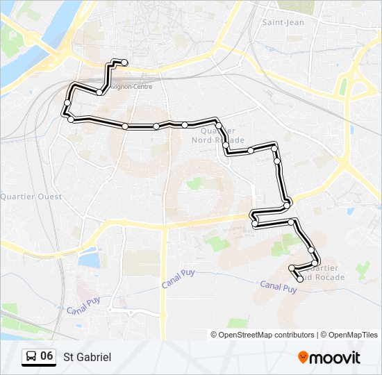 Plan de la ligne 06 de bus