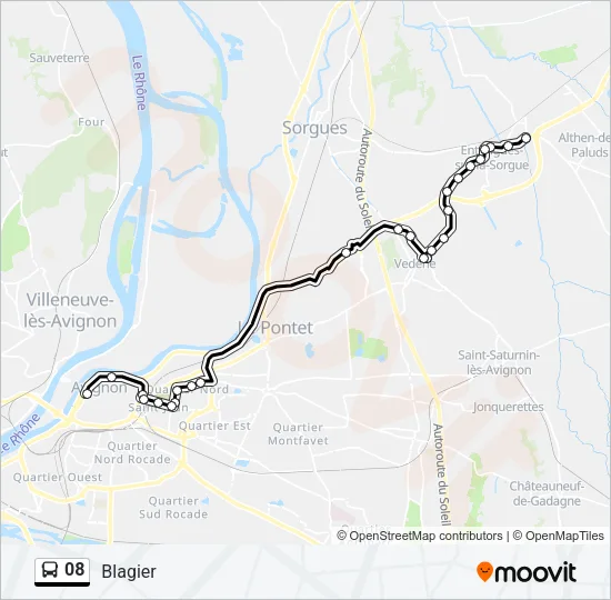08 Bus Line Map