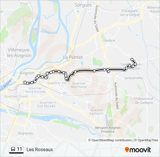 11 Bus Line Map