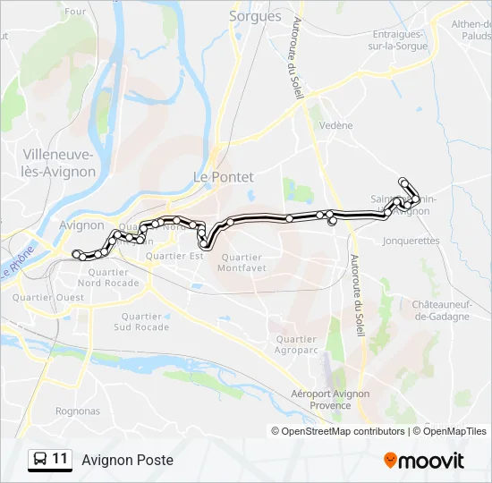 11 Bus Line Map