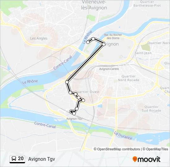 20 Bus Line Map