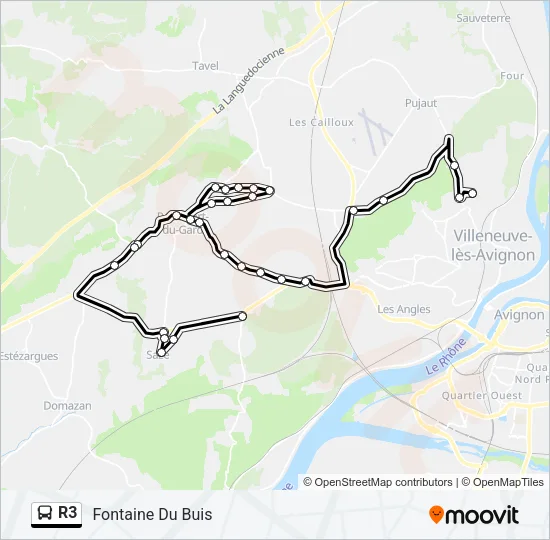 R3 Bus Line Map