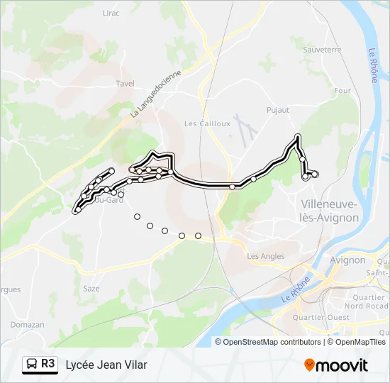 R3 Bus Line Map