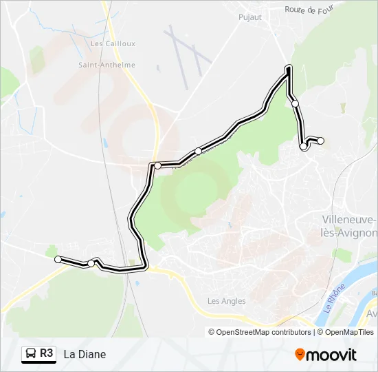 R3 Bus Line Map
