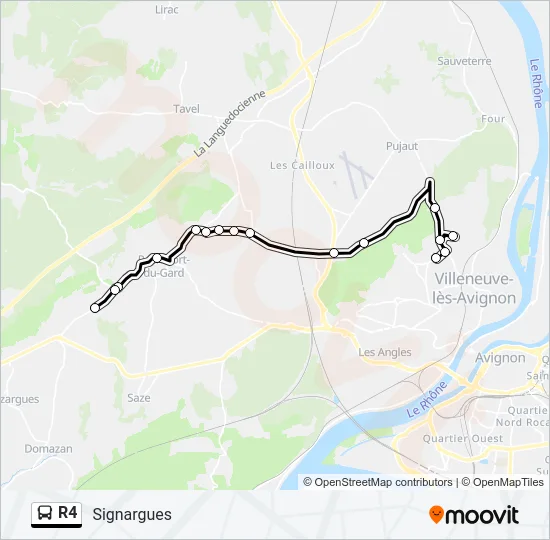 R4 Bus Line Map