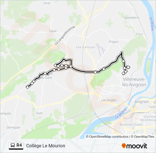 R4 Bus Line Map