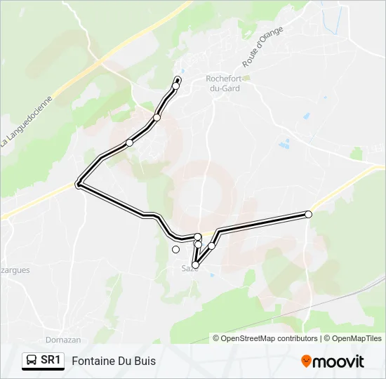 SR1 Bus Line Map
