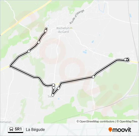 SR1 Bus Line Map