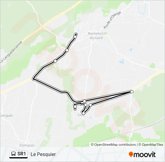 SR1 Bus Line Map