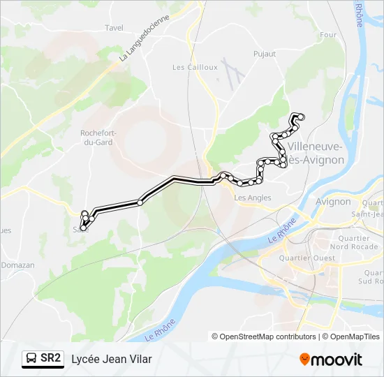 SR2 Bus Line Map